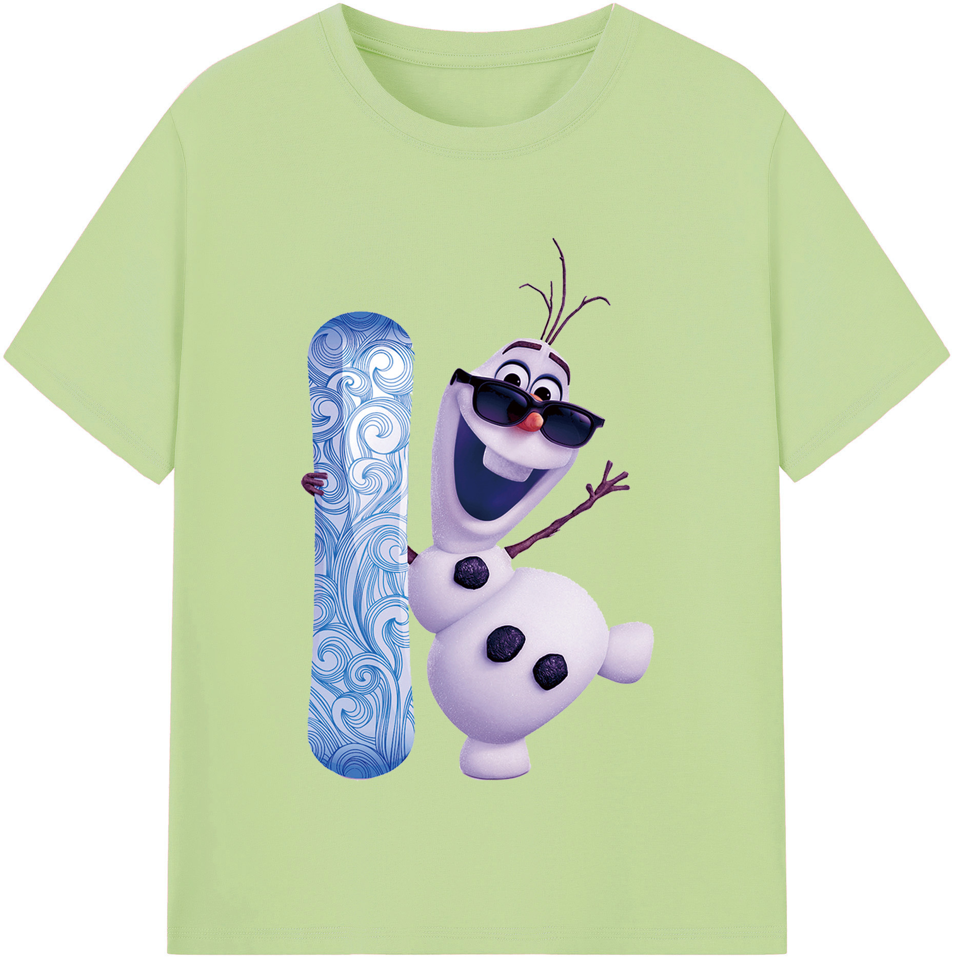 （画像用） アナと雪の女王 アンナ エルサ Frozen Anna Elsa 綿100％半袖Tシャツ（フロントプリント）